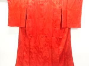 アンティーク　綸子　鳳凰模様織り出し長襦袢(刺繍衿付き)